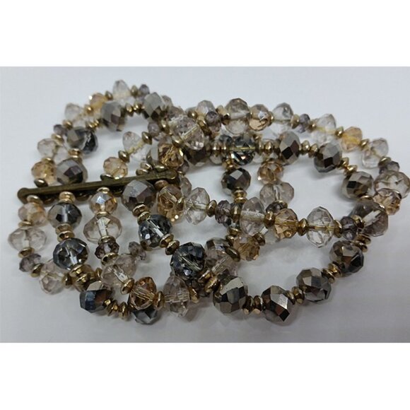 𝅺Five layers sparkling crystal roll on dressy bracelet for 6-6.5 small wrist - Picture 3 of 3